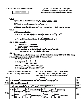 Đề thi kiểm định chất lượng năm học 2010  2011 môn thi Toán 8
